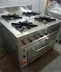 Stainless Steel Four Burner with Oven
