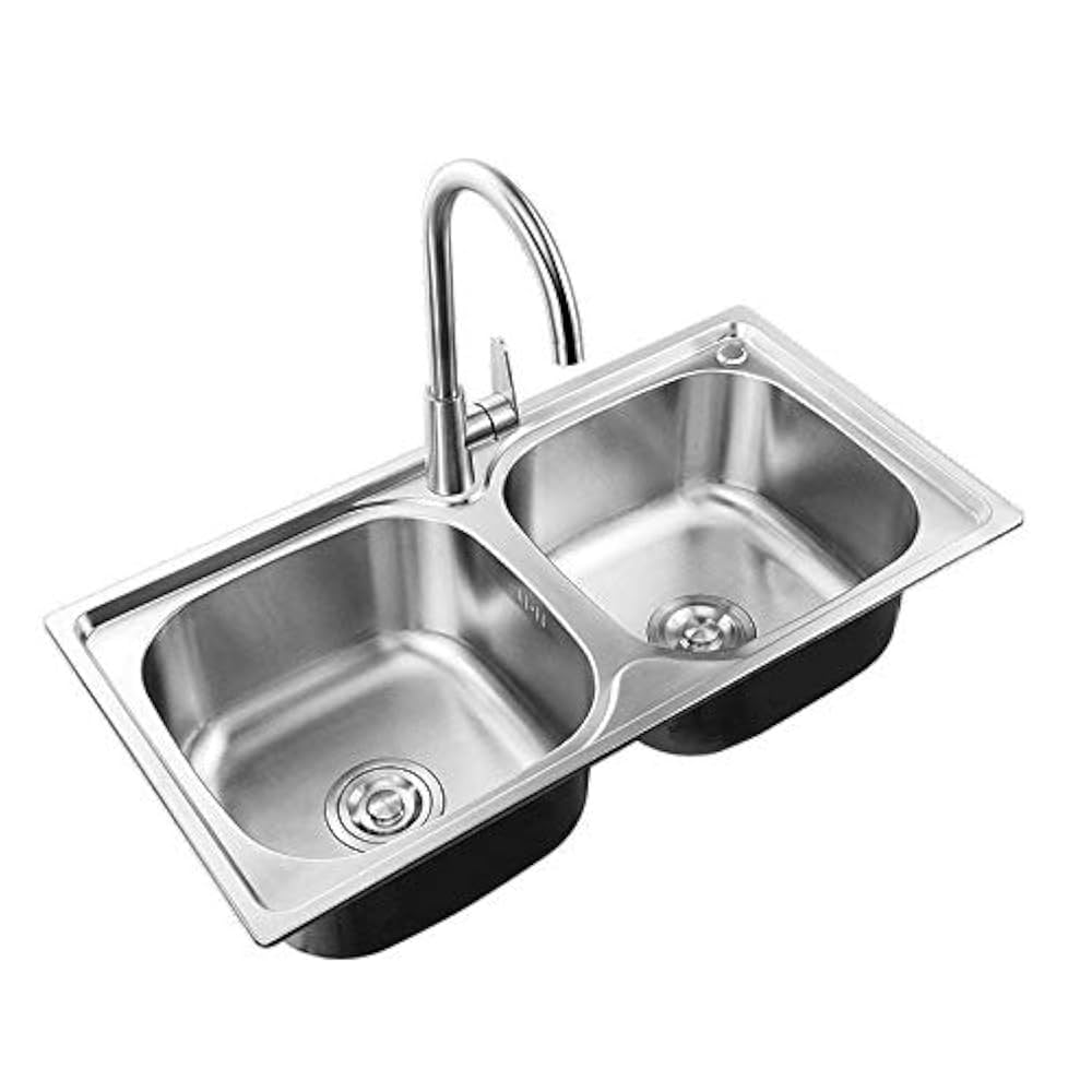 Stainless Steel Double Slot Kitchen Sink 2
