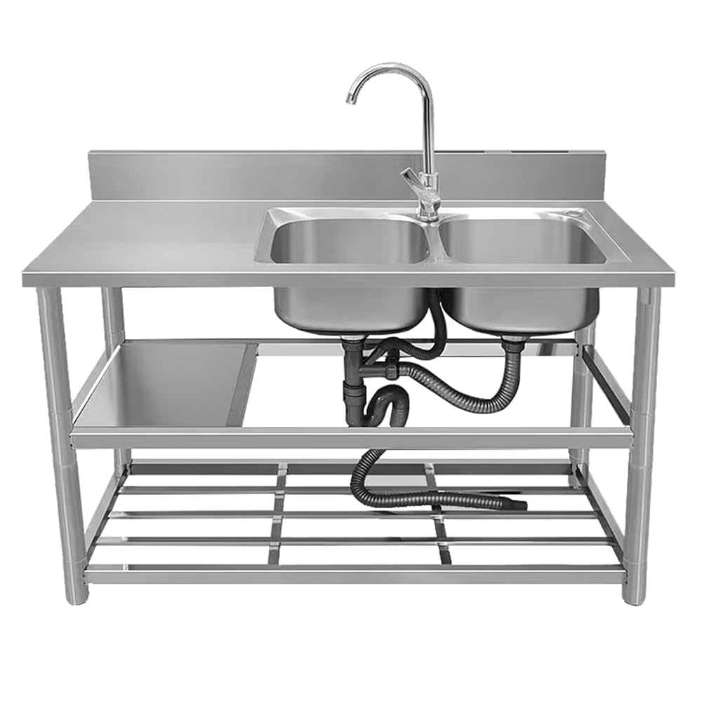 Stainless Steel Double Slot Kitchen Sink 3